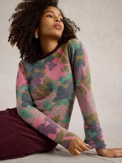 Floral bedruckter Pullover Jodie - Green Mlt - 52 Bild 1