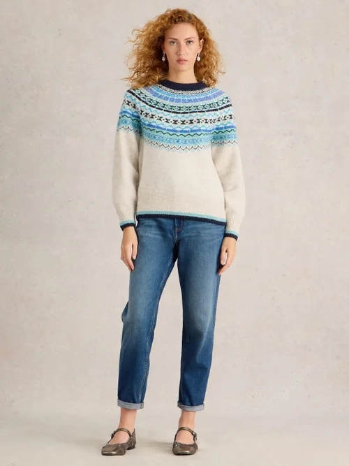 Norwegerpullover mit Pailletten - Nat Mlt - 48 Bild 2