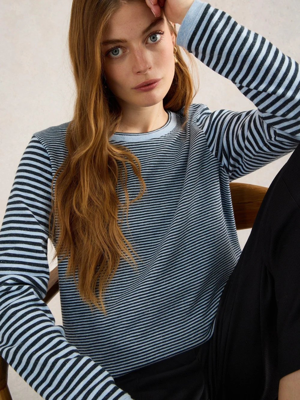 Langarmshirt Clara mit Glitzer - Blue Mlt - 52 Bild 1