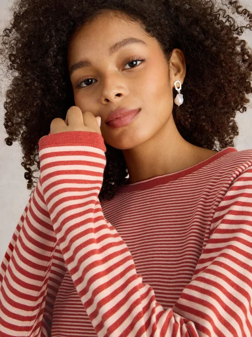 Langarmshirt Clara mit Glitzer - Red Mlt - 52 Bild 3