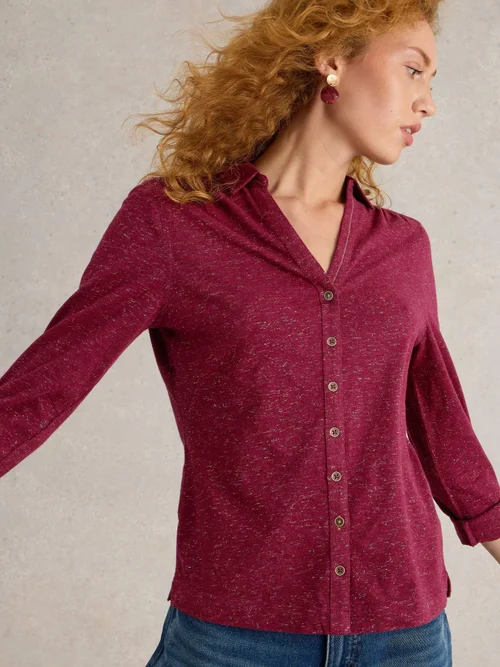 Glitzerbluse Annie - Dk Plum - 52 Bild 3