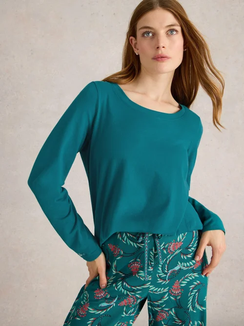 Pyjamatop Eva aus Jersey - Mid Teal - XXXL Bild 1