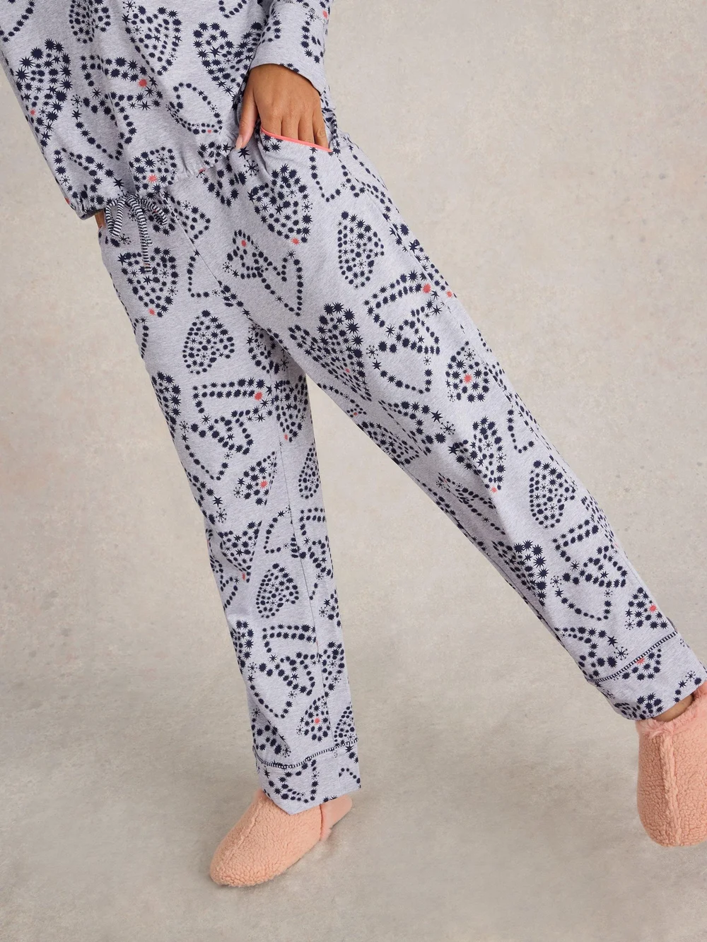 Pyjamahose Fern aus Jersey - Grey Pr - XXXL Bild 1