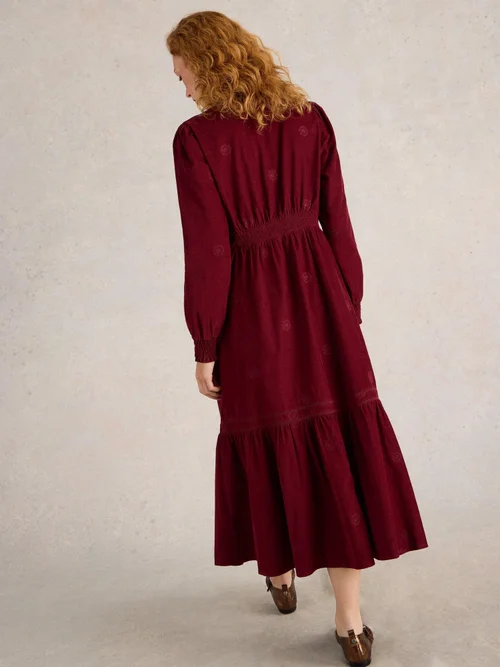 Besticktes Kordkleid Finn - Dk Plum - 44/R Bild 4