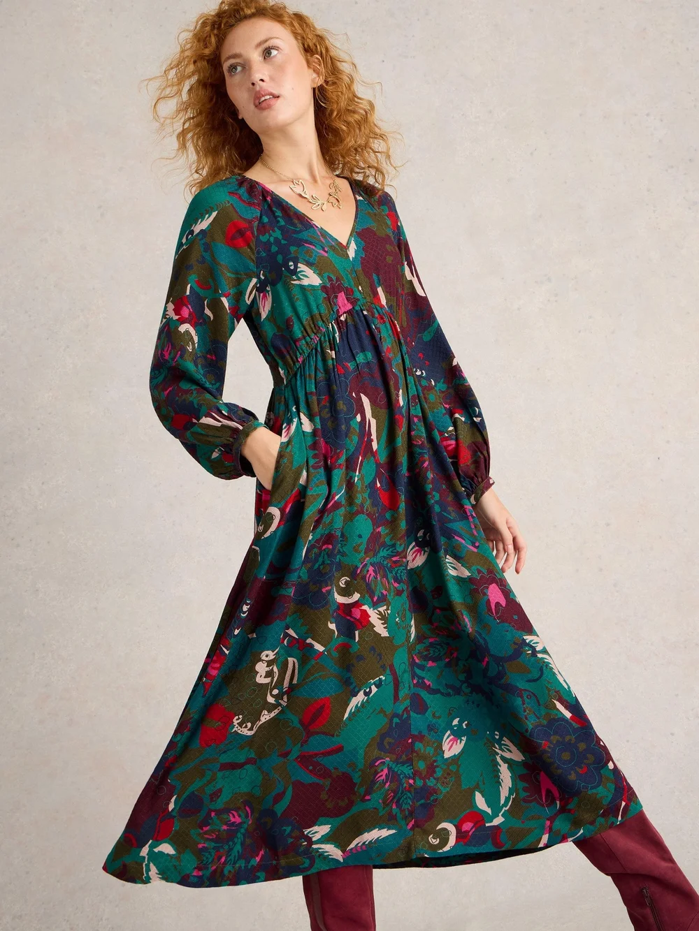 Midikleid Izzy - Green Pr - 52/R Bild 1