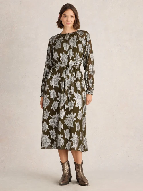 Jacquard Maxikleid Phoebe - Green Mlt - 52/R Bild 2