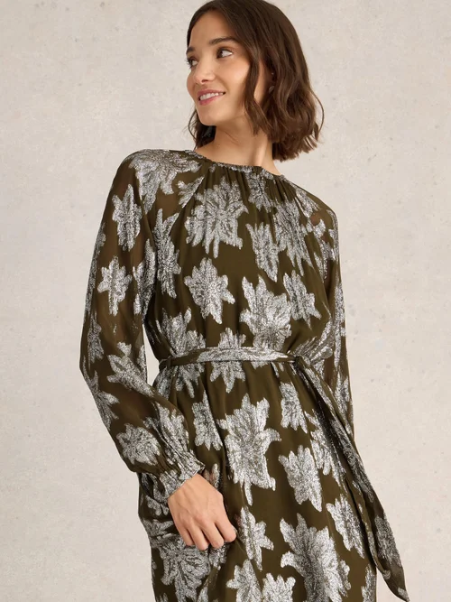 Jacquard Maxikleid Phoebe - Green Mlt - 52/R Bild 3