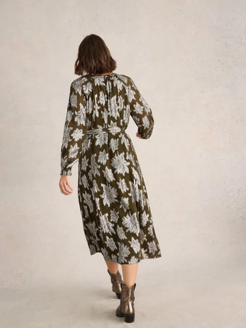 Jacquard Maxikleid Phoebe - Green Mlt - 52/R Bild 4