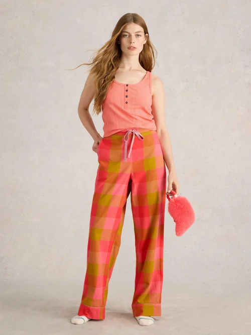 Karierte Pyjamahose Nina - Pink Mlt - XXXL/S Bild 2