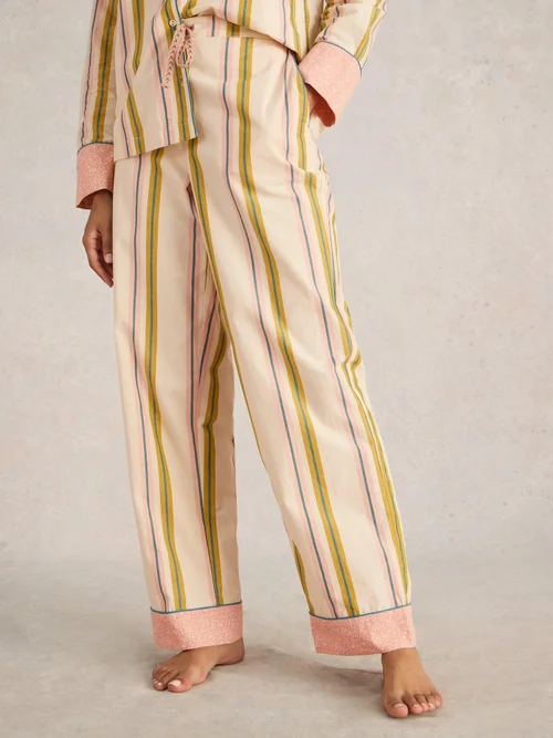 Gestreifte Pyjamahose Nina - Ivory Mlt - XXXL/S Bild 1