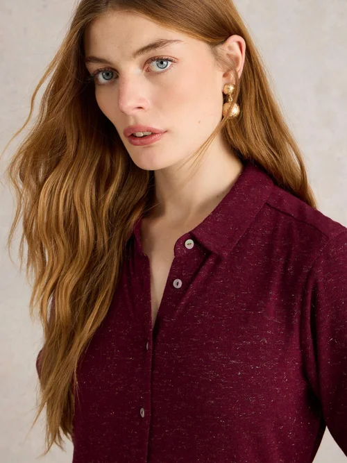 Glitzerndes Jerseykleid Rua - Dk Plum - 52/R Bild 3