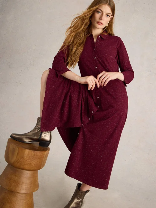 Glitzerndes Jerseykleid Rua - Dk Plum - 52/R Bild 1