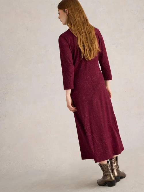 Glitzerndes Jerseykleid Rua - Dk Plum - 52/R Bild 4
