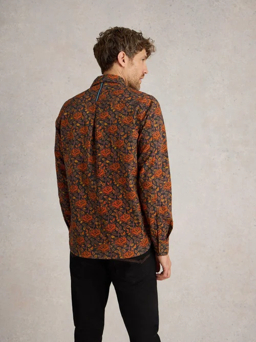 Hemd mit floralem Block-Print - Brown Mlt - XXXL Bild 4
