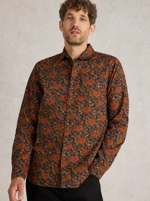 Hemd mit floralem Block-Print - Brown Mlt - XXXL Bild 3