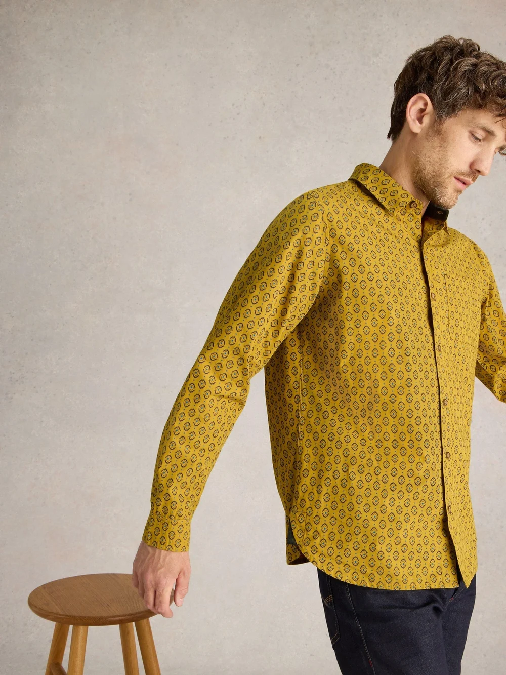 Hemd mit Print - Yellow Mlt - XXXL Bild 1