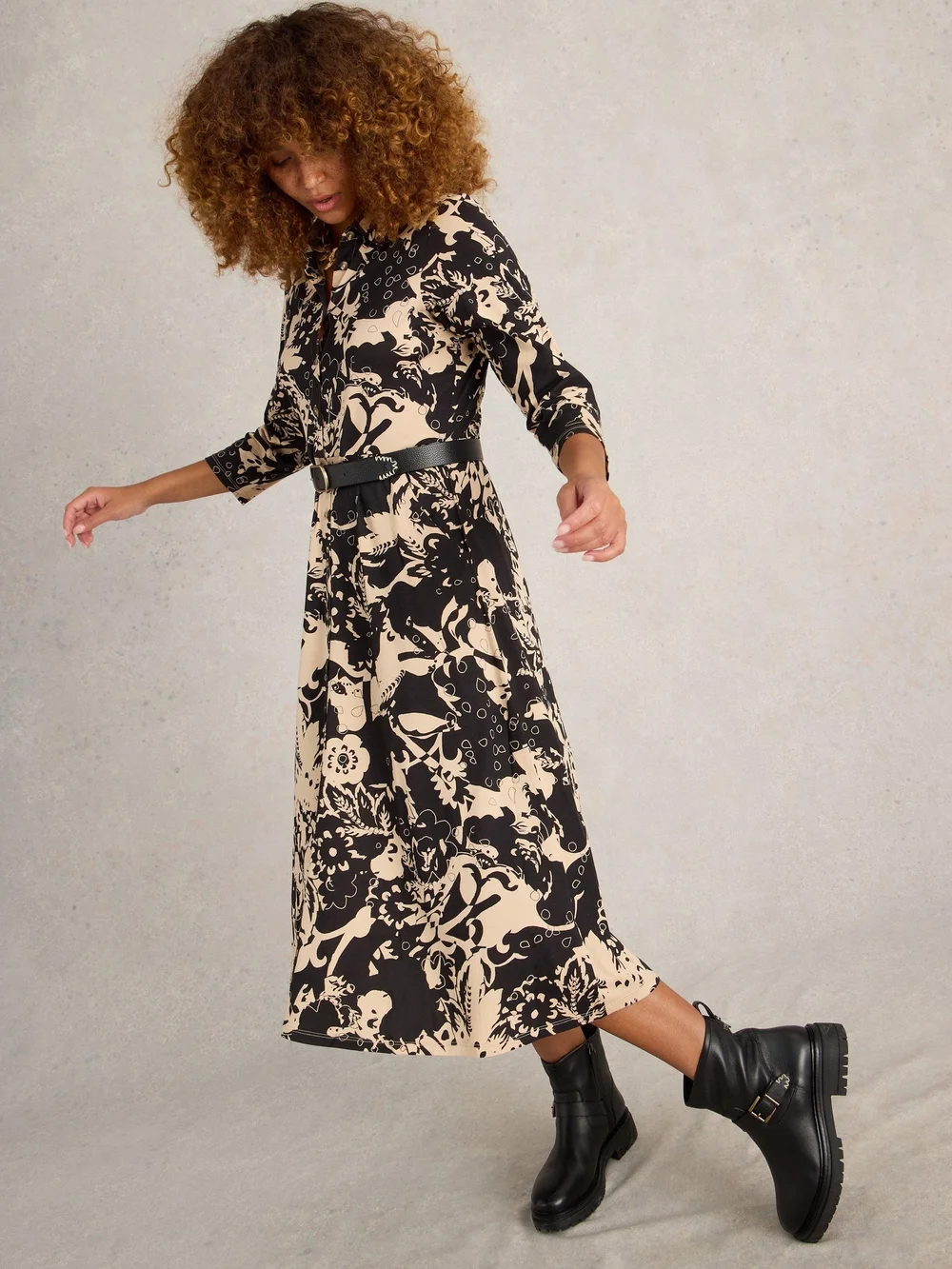 Blusenkleid Rua aus Jersey - Blk Mlt - 52/R Bild 1