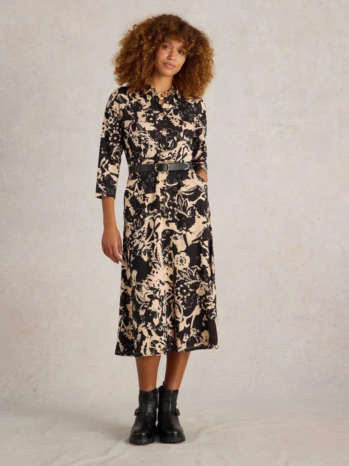 Blusenkleid Rua aus Jersey - Blk Mlt - 52/R Bild 2