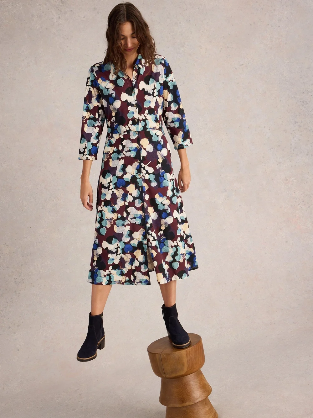 Blusenkleid Rua aus Jersey - Plum Mlt - 52/R Bild 1