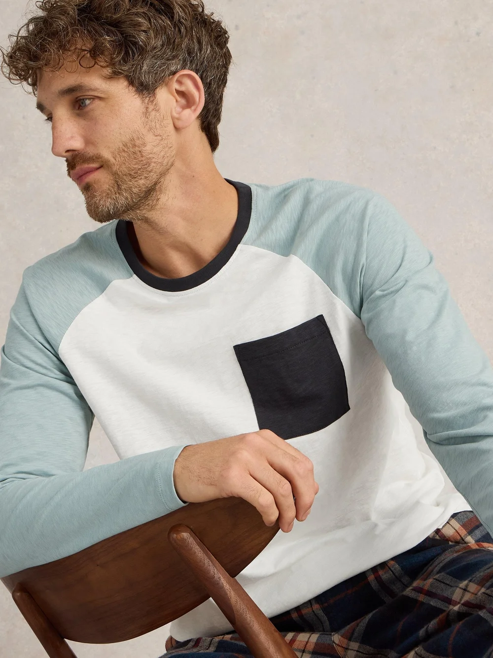 Longsleeve Raglan - White Mlt - XXXL Bild 1
