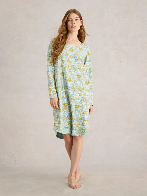 Jerseynachthemd Eva - Blue Pr - XXXL Bild 2