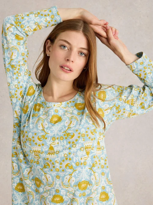 Jerseynachthemd Eva - Blue Pr - XXXL Bild 3