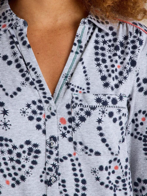Jerseynachthemd Annie - Grey Pr - XXXL Bild 3