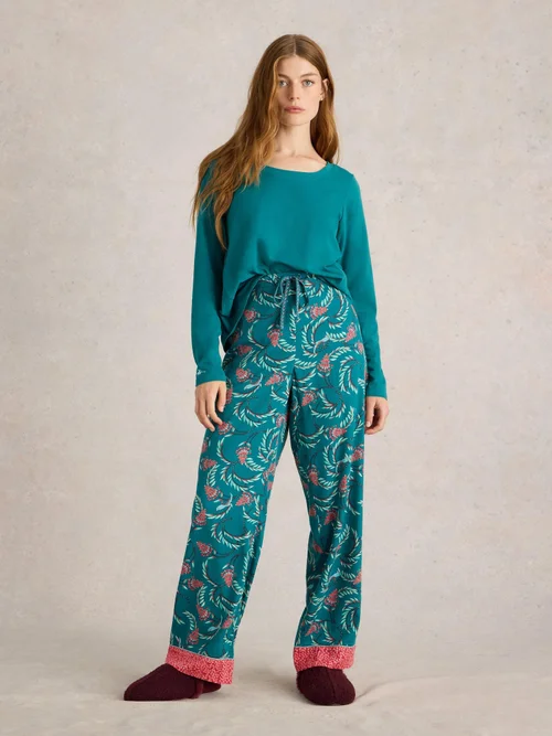 Pyjamahose Nina - Teal Pr - XXXL/S Bild 2