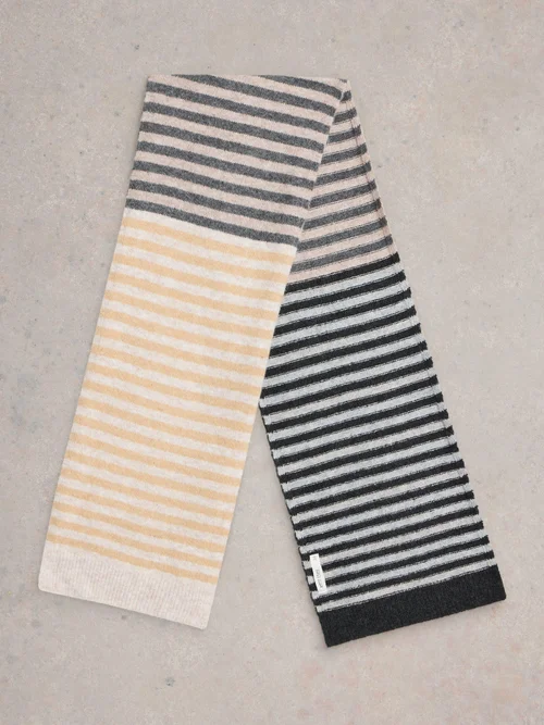 Gestreifter Strickschal Bild 3