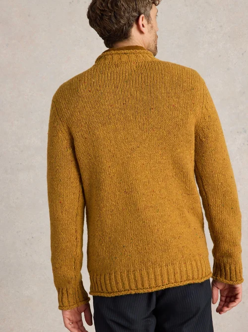 Pullover mit Zopfstrickmuster - Mid Yellow - XXL Bild 4