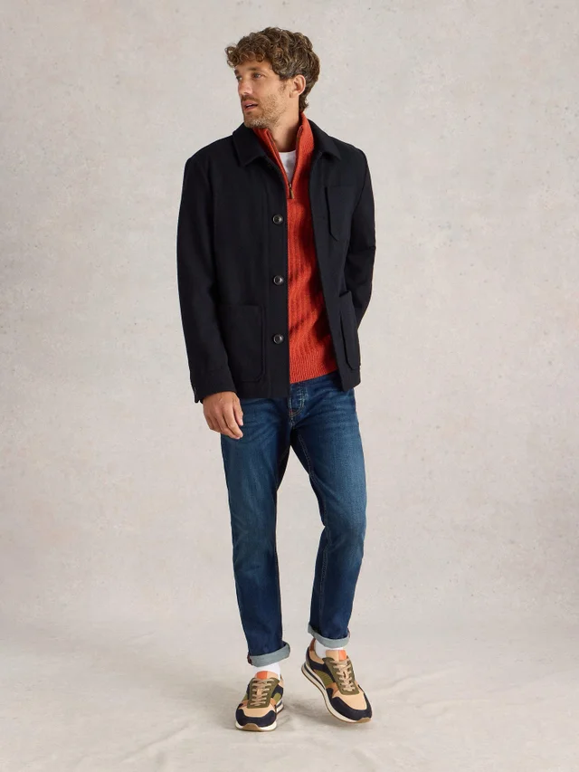 Hemdjacke aus Wollmischung
