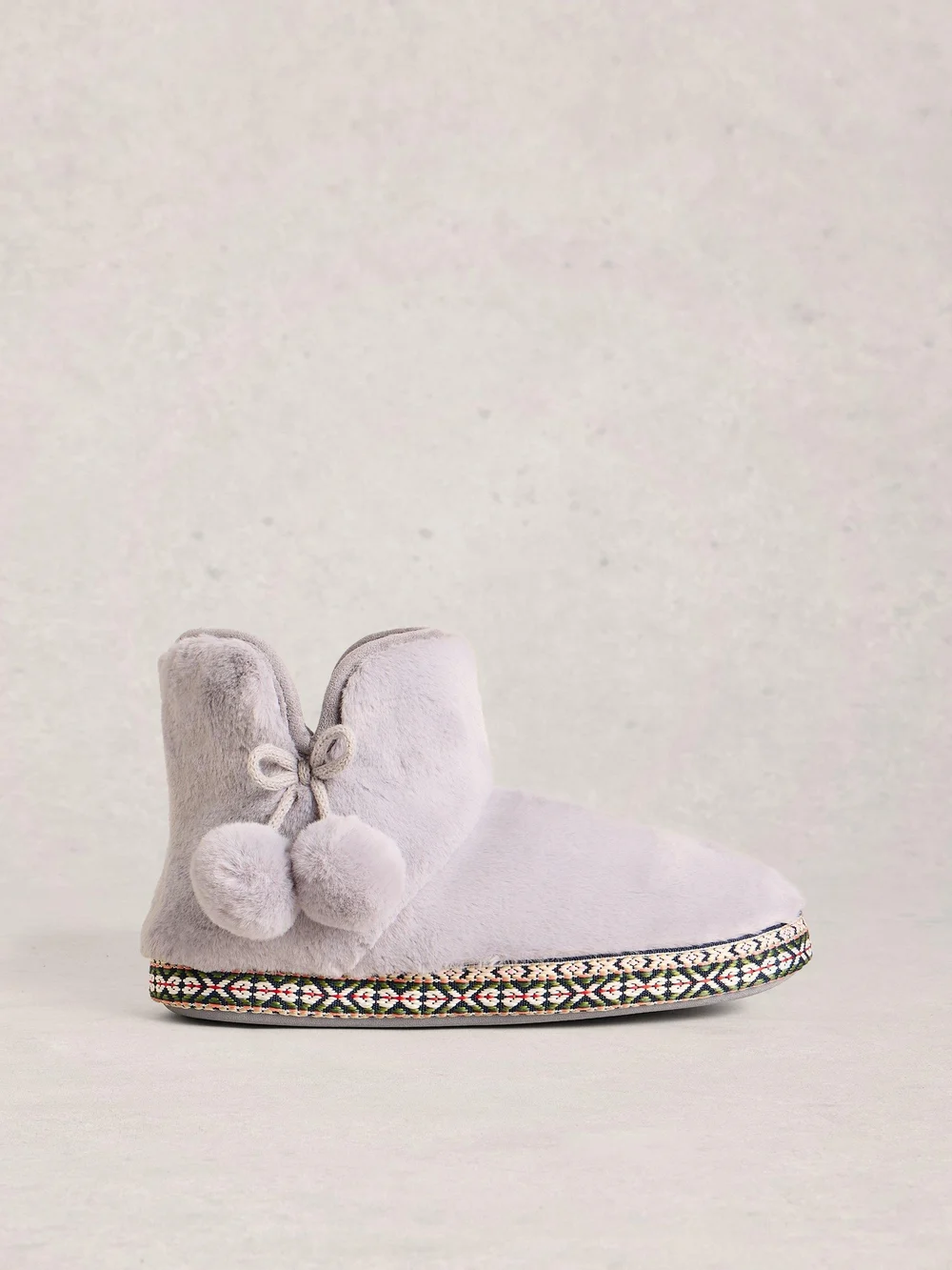 Hausschuhe aus Webpelz - Mid Grey - M Bild 1