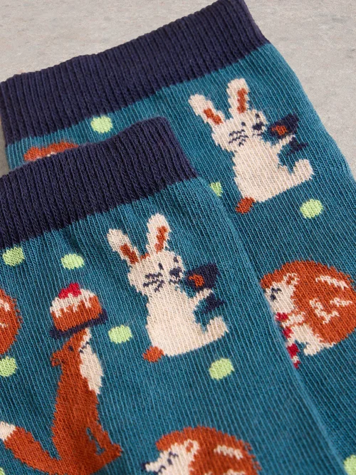 Socken mit Tiermotiv in Geschenkbox - Teal Mlt - 39-41 Bild 3