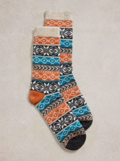 Gemusterte Socken aus Wollmischung Bild 1