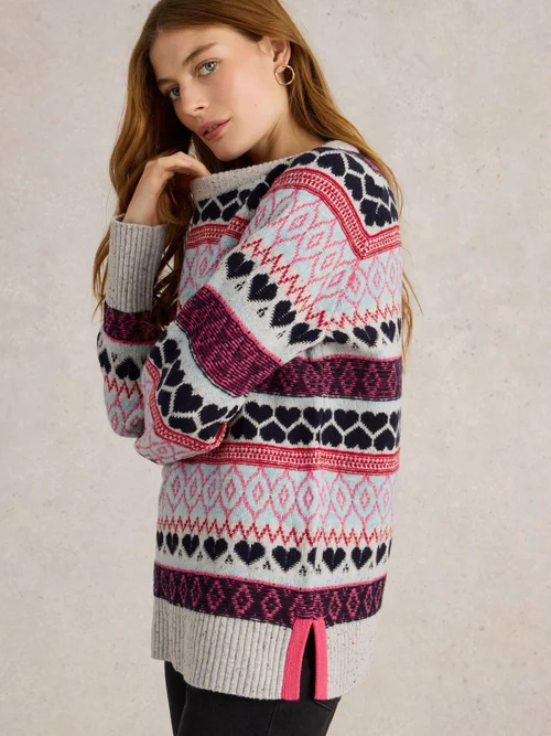 Langer Pullover Gabby - Grey Mlt - 46 Bild 3