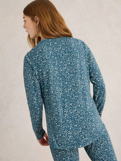 Langarmshirt Hailey aus Jersey - Teal Pr - XS Bild 4