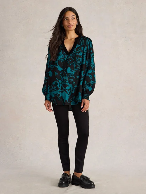 Langgeschnittenes Top Bay - Teal Mlt - 52/R Bild 2