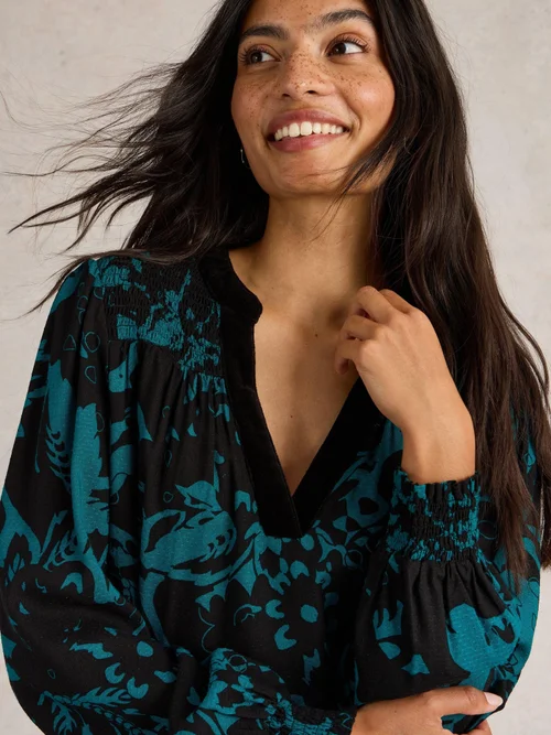 Langgeschnittenes Top Bay - Teal Mlt - 52/R Bild 3