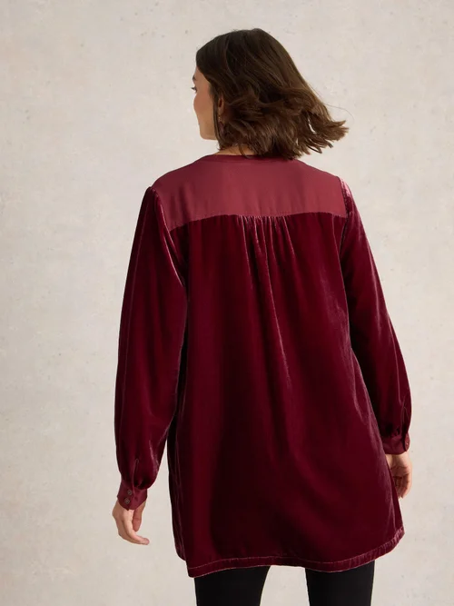 Samttunika Olive - Dk Plum - 52/R Bild 4