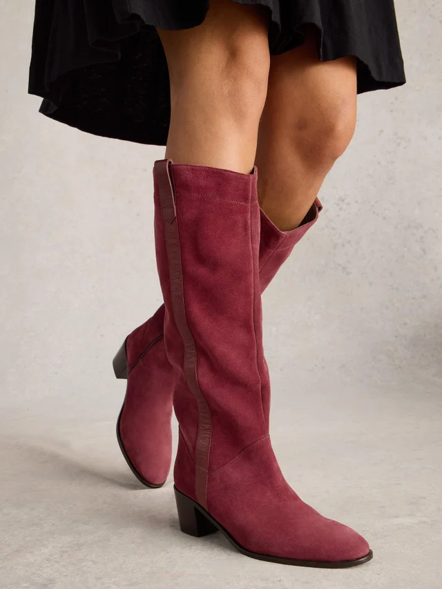 Bottes en daim Izzy montant jusqu'aux genoux