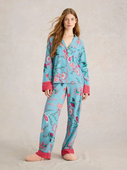 Pyjamaoberteil Nina - Blue Pr - XXXL Bild 2