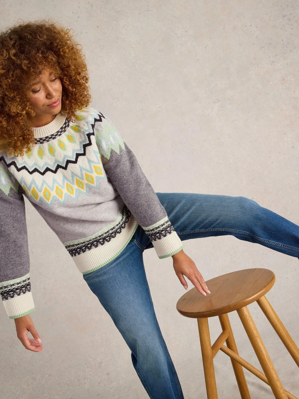 Norwegerpullover Sunset - Grey Mlt - 38/R Bild 1