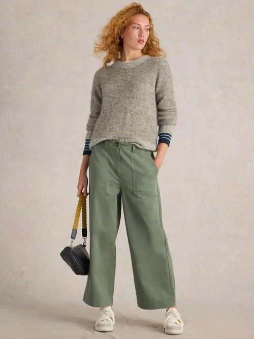 Knöchellange Hose Romy mit weitem Bein - Dus Green - 52/R Bild 2