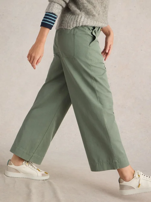 Knöchellange Hose Romy mit weitem Bein - Dus Green - 52/R Bild 3