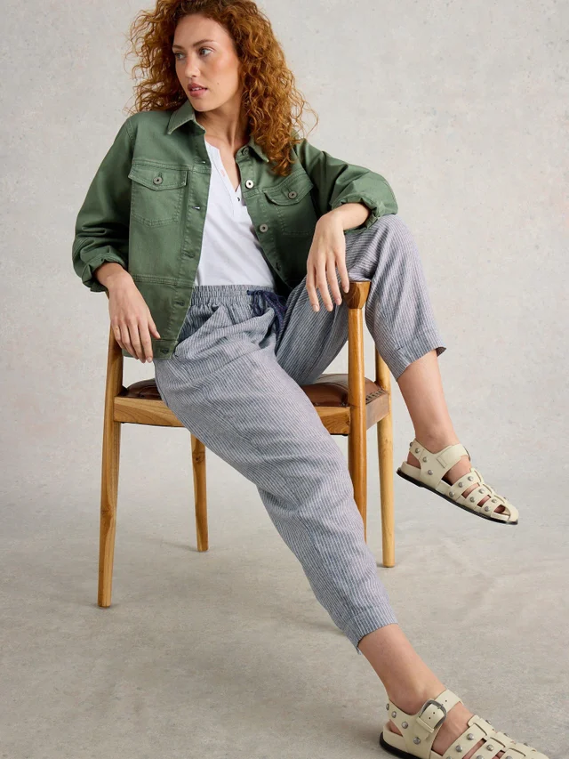 Hose Elle aus Leinenmischung