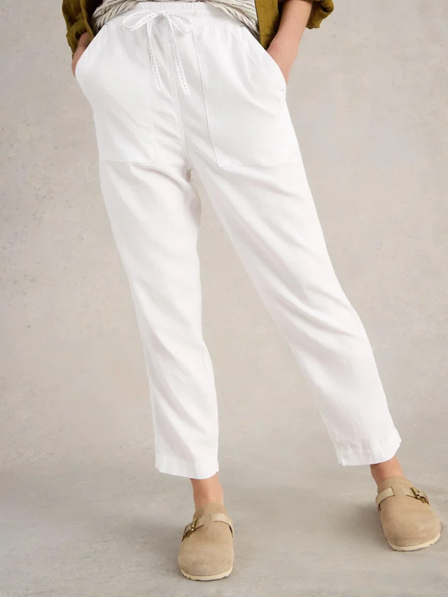 Hose Elle aus Leinenmischung