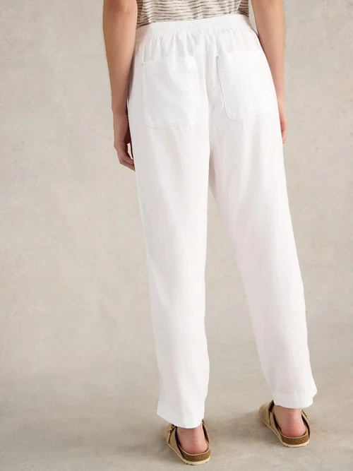 Hose Elle aus Leinenmischung - Bril White - 48/R Bild 4