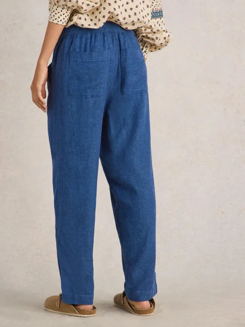 Hose Elle aus Leinenmischung - Chamb Blue - 52/R Bild 4