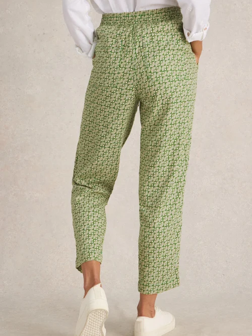 Hose Elle aus Leinenmischung - Green Pr - 46/R Bild 4