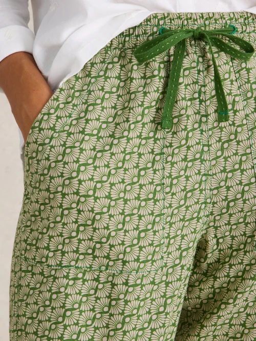 Hose Elle aus Leinenmischung - Green Pr - 52/R Bild 3